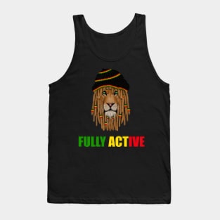 Rasta Dread Locks Lion, Jamaica Slogan Tank Top